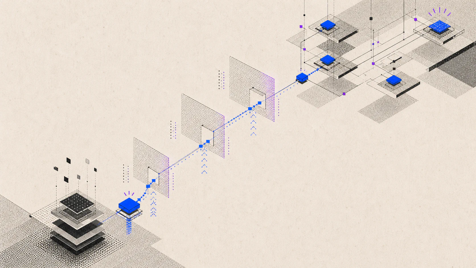 A project moving through Vercel’s deployment pipeline