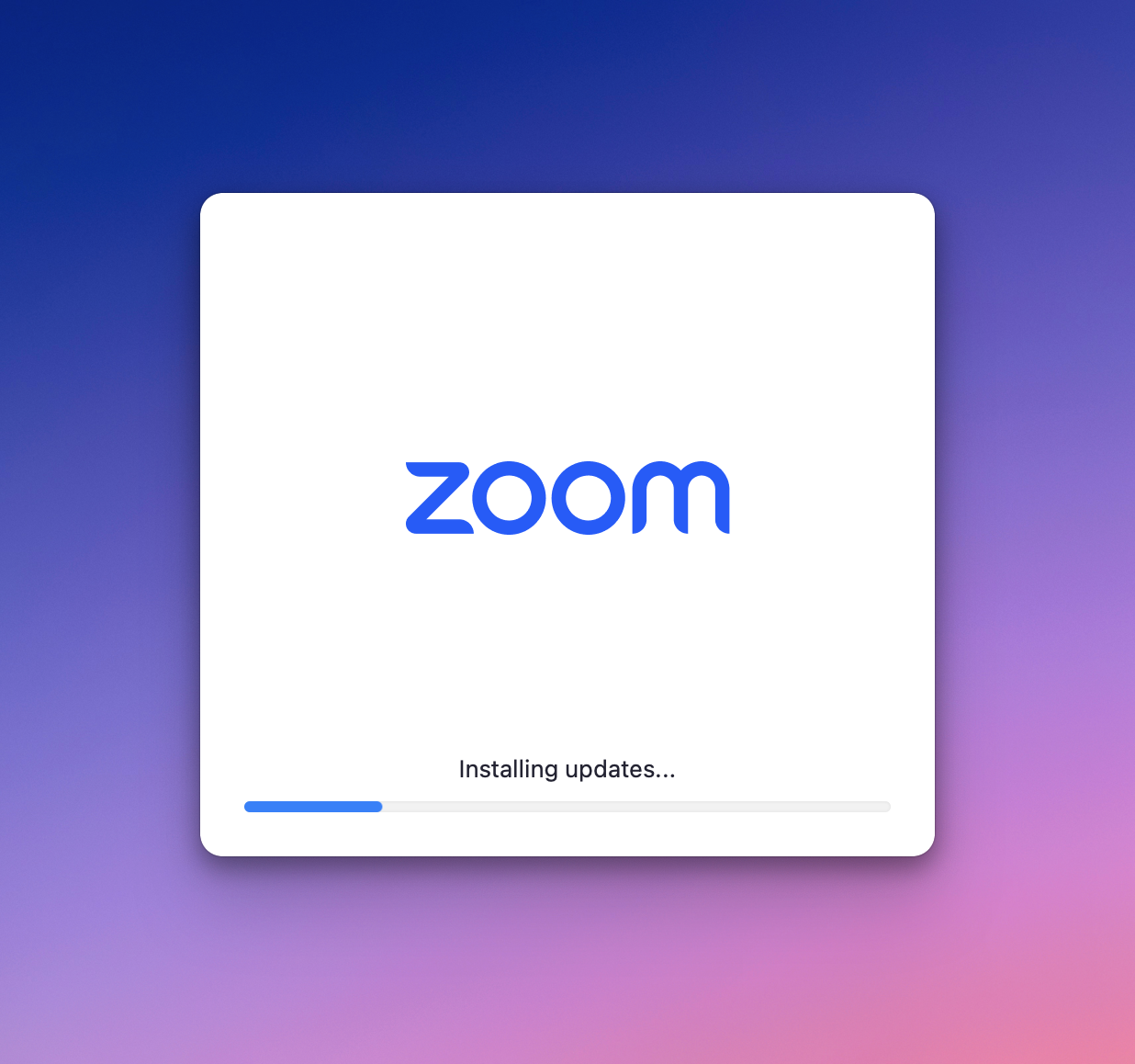 Zoom is updating image